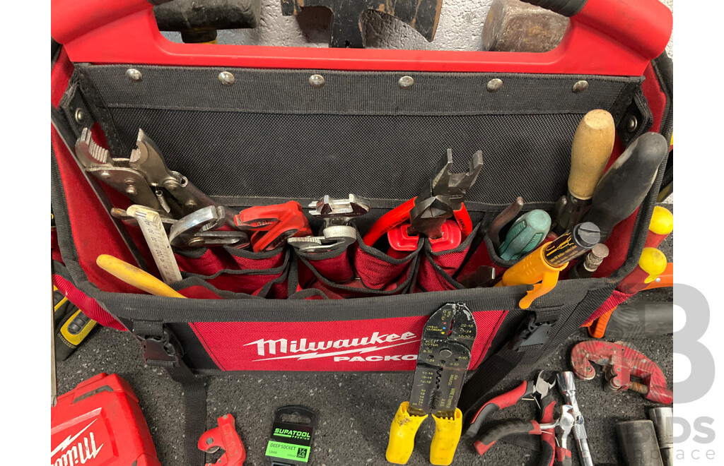 MILWAUKEE Packout Open Tote with Assorted Tools