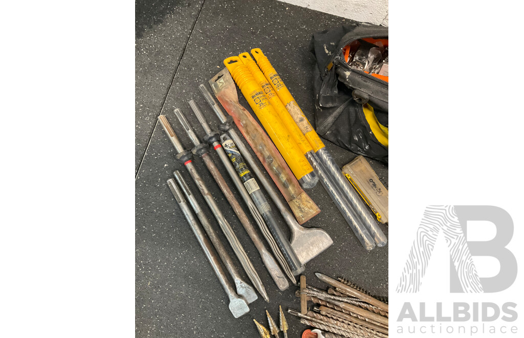 STANLEY Tool Bag with Assorted Drilling and Demolitoin Bits 