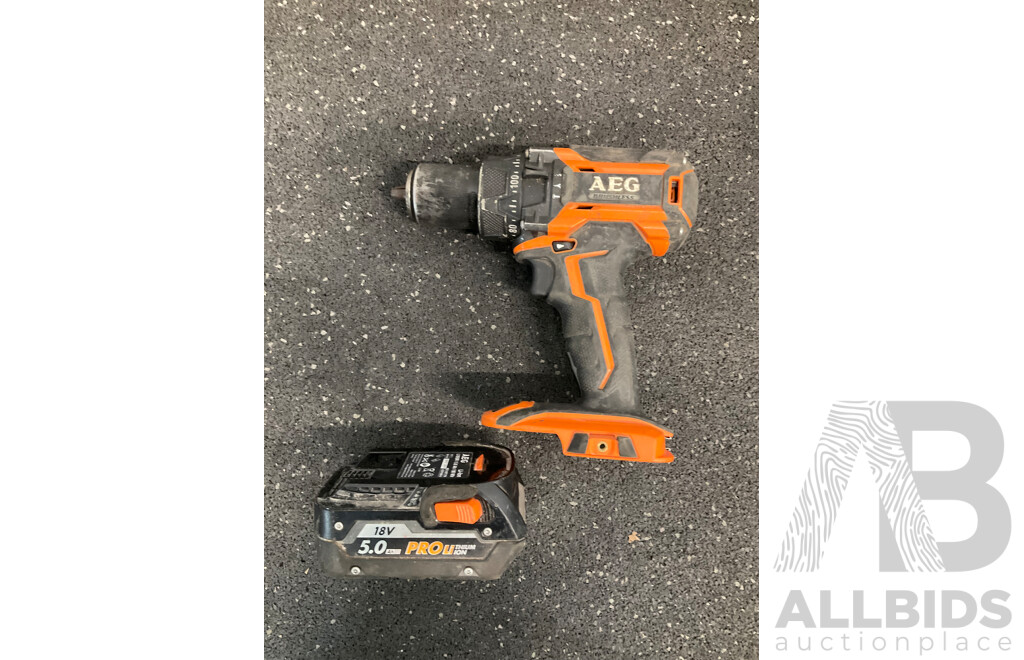 AEG (BSB18B2M) Brushless Hammer Drill with 18V 5.0Ah Battery