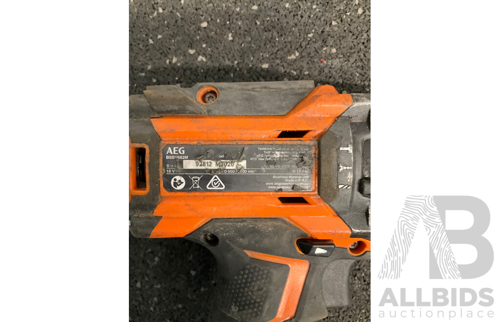 AEG (BSB18B2M) Brushless Hammer Drill with 18V 5.0Ah Battery