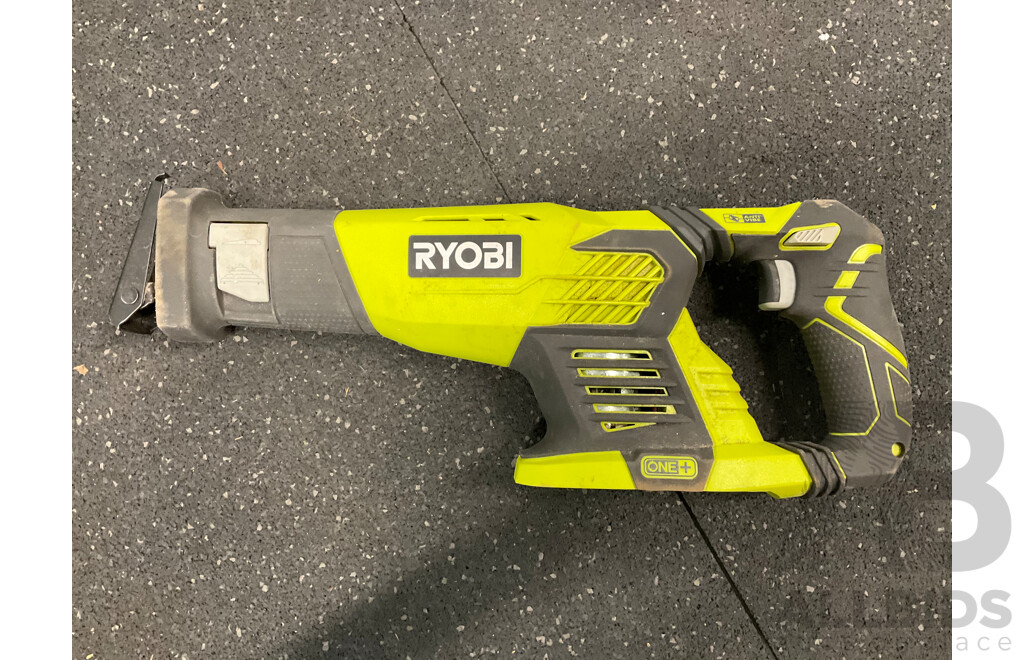 RYOBI ONE+ 18V (RRS1801) Reciprocating Saw, (RID18C) Impact Driver, Carry Bag and Tool Belt