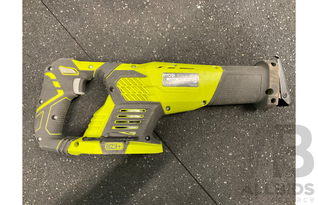 RYOBI ONE+ 18V (RRS1801) Reciprocating Saw, (RID18C) Impact Driver, Carry Bag and Tool Belt