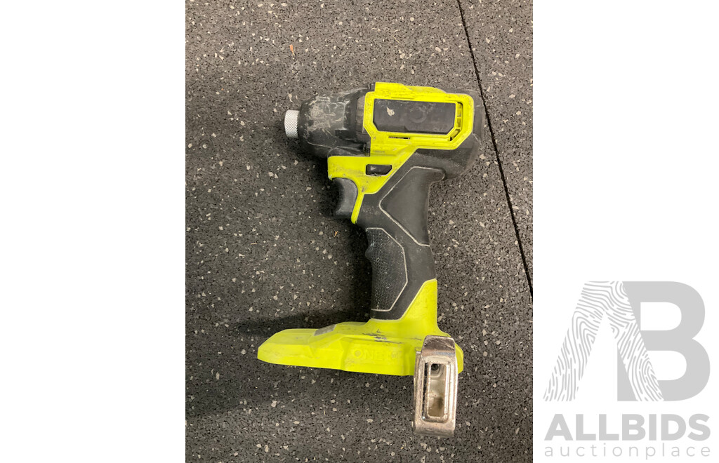 RYOBI ONE+ 18V (RRS1801) Reciprocating Saw, (RID18C) Impact Driver, Carry Bag and Tool Belt