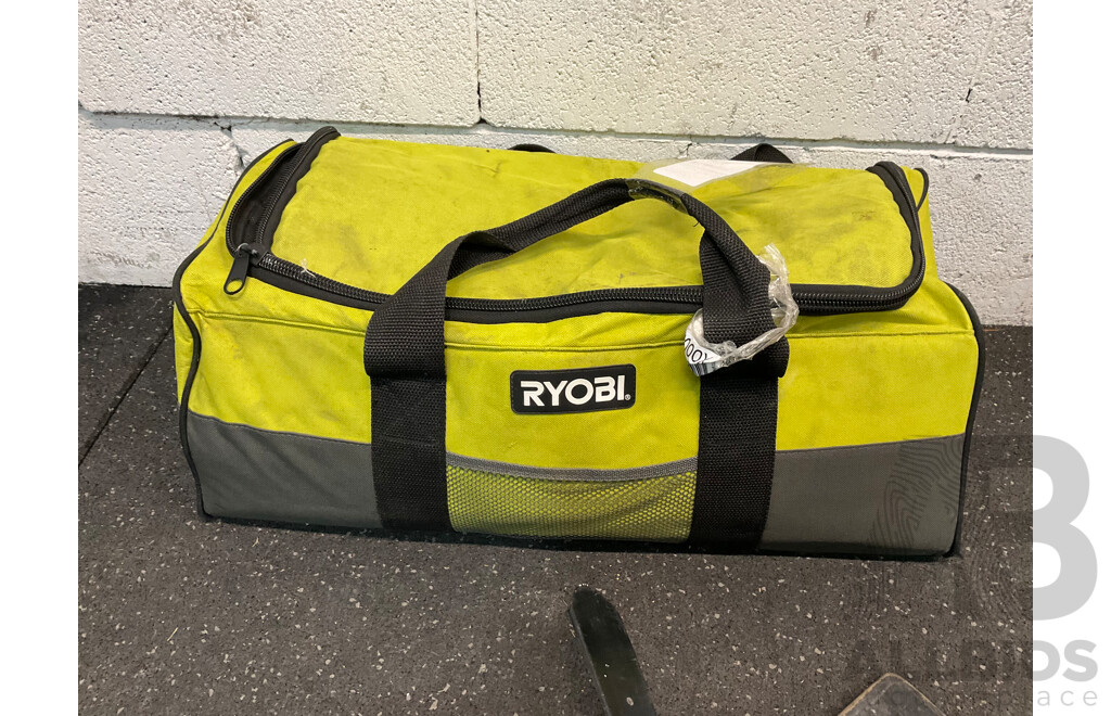 RYOBI ONE+ 18V (RRS1801) Reciprocating Saw, (RID18C) Impact Driver, Carry Bag and Tool Belt