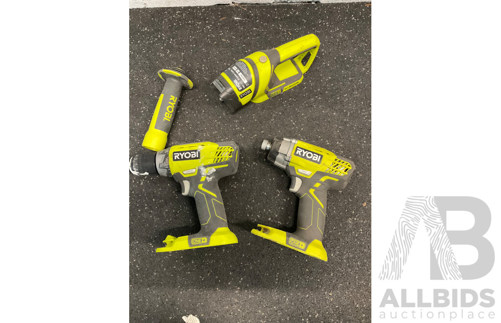 RYOBI ONE+ 18V (RID1801) Impact Driver, (RCD1802) Drill Driver and Krypton Lamp