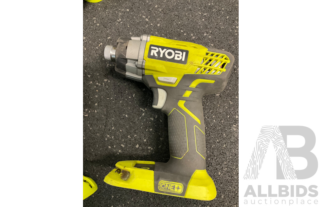 RYOBI ONE+ 18V (RID1801) Impact Driver, (RCD1802) Drill Driver and Krypton Lamp