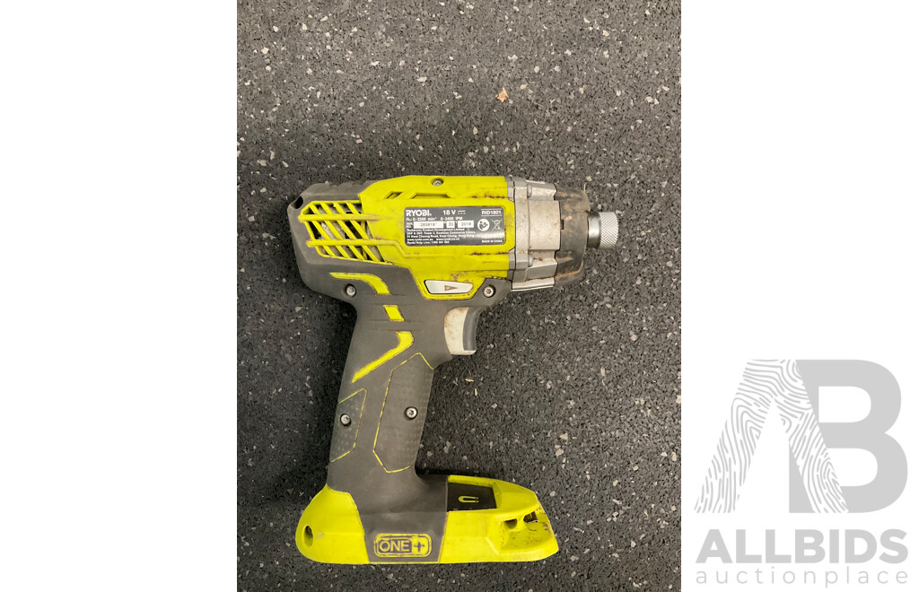 RYOBI ONE+ 18V (RID1801) Impact Driver, (RCD1802) Drill Driver and Krypton Lamp