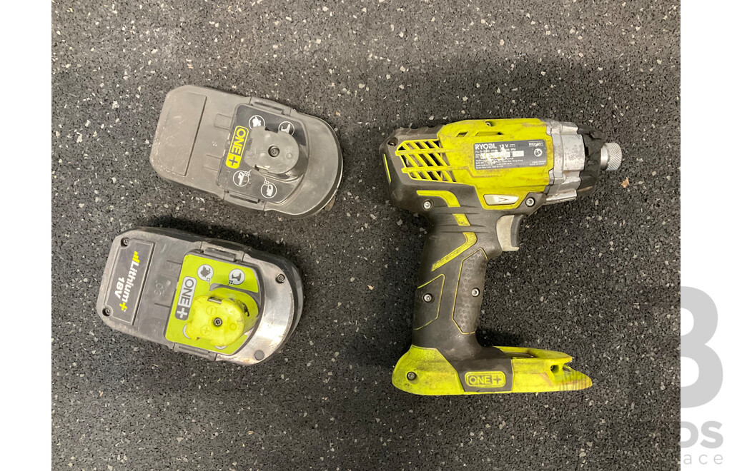 RYOBI ONE+ 18V (RID1801) Impact Driver with 2 Batteries - Lot of 3