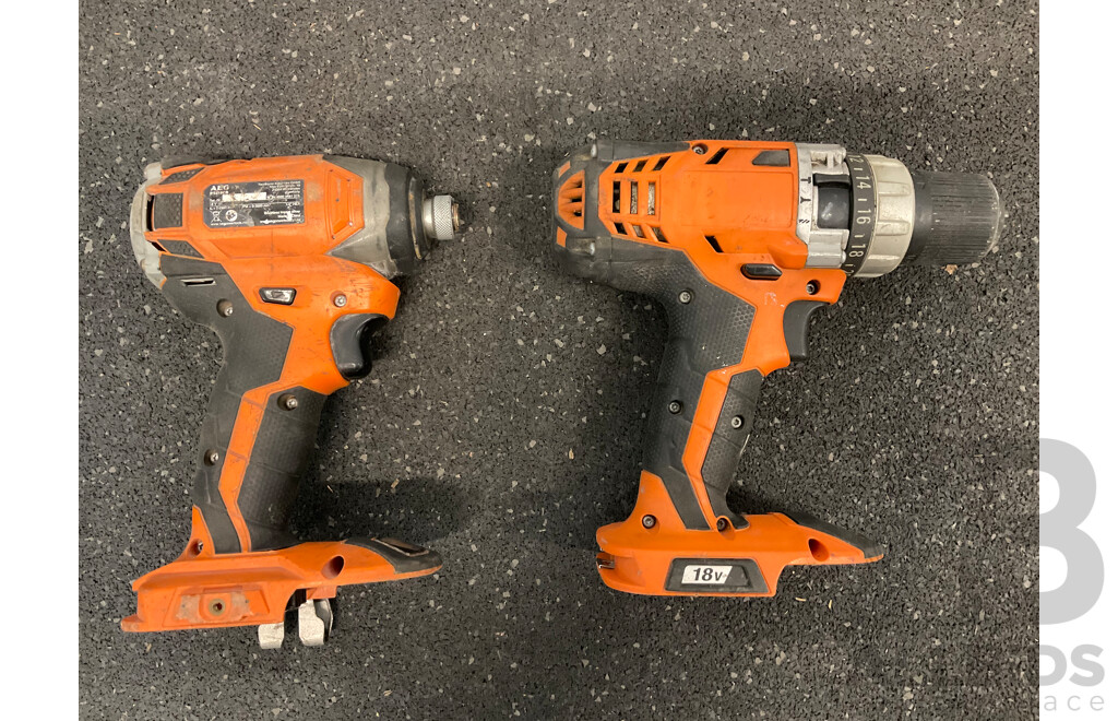 AEG (BSB18CB) Brushless Impact Driver and Hammer Drill - Lot of 2