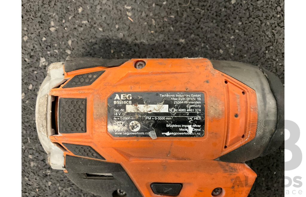 AEG (BSB18CB) Brushless Impact Driver and Hammer Drill - Lot of 2