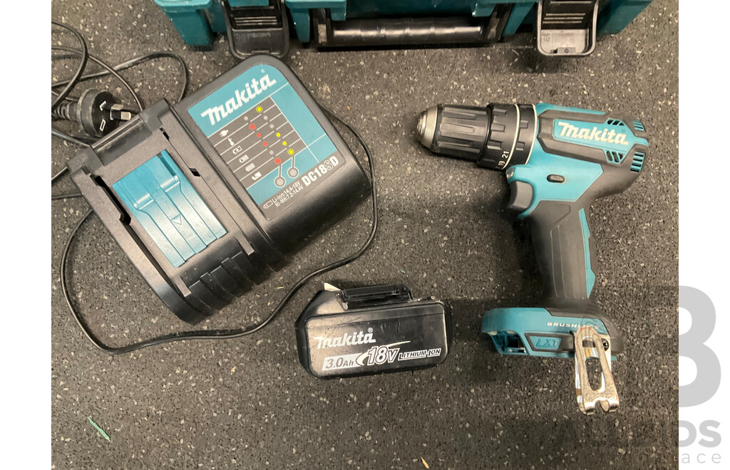 MAKITA (DHP485) 18V 13mm Brushless Hammer Driver Drill Kit 
