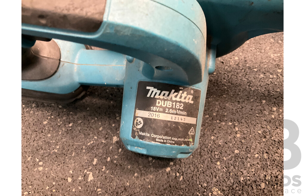 MAKITA (DUB182) Blower, TOUGHBUILT Electrician Pouch and Empty MAKITA Carry Box - Lot of 3