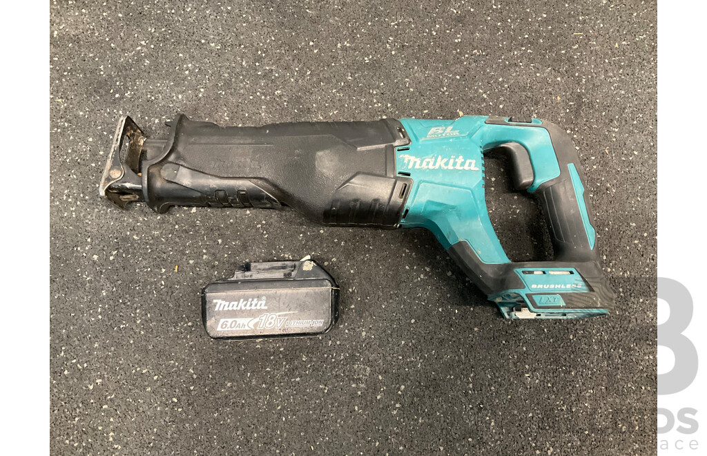 MAKITA (DJR187) 18V Brushless Recipro Saw with 6.0Ah Battery 