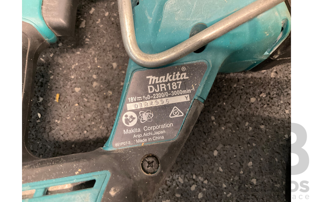 MAKITA (DJR187) 18V Brushless Recipro Saw with 6.0Ah Battery 