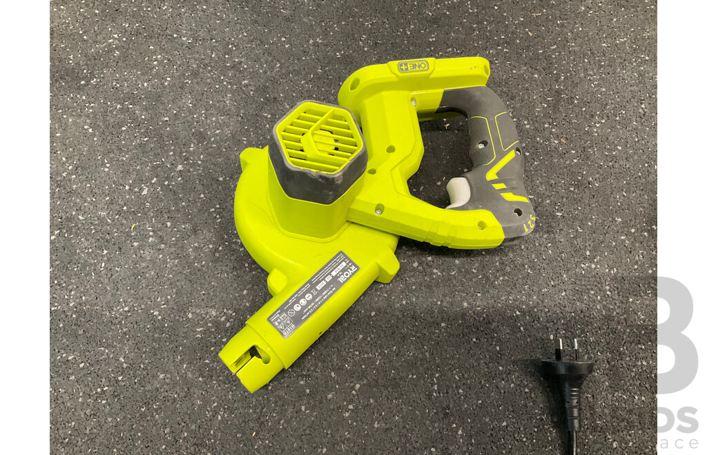 RYOBI ONE+ Blower and XU1 Hammer Drill - Lot of 2