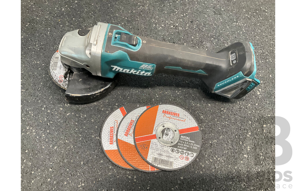 MAKITA 18V Brushless 125mm Slide Switch Angle Grinder (DGA504) - Skin Only  