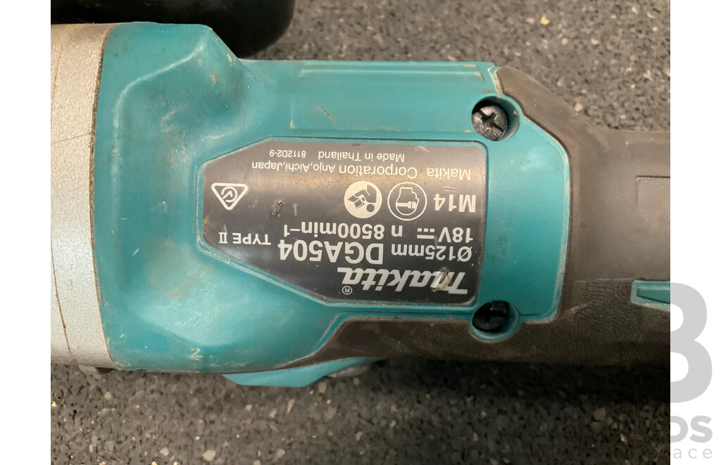 MAKITA 18V Brushless 125mm Slide Switch Angle Grinder (DGA504) - Skin Only  