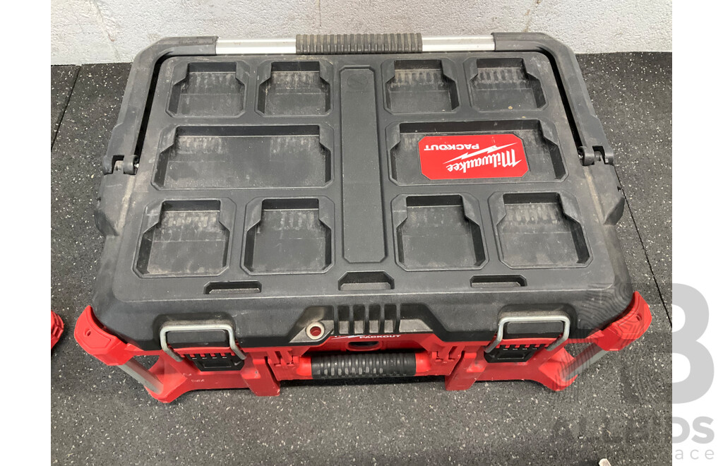 MILWAUKEE PACKOUT Storage System Tool Boxes and MAKITA Impact Wrench (Skin Only)
