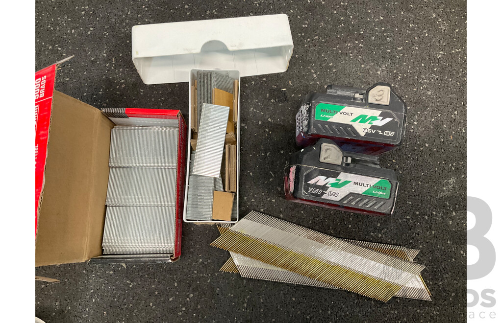 HIKOKO 18V Cordless Finish Nailer (NT1865DBSL), 2x Battery and Nails