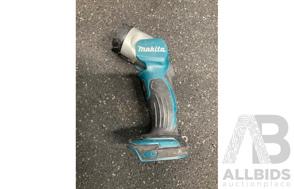 Assorted MAKITA 18V Tools - Orbital Sander (DBO180),  Blower and Led Light - Skin Only - Lot of 3