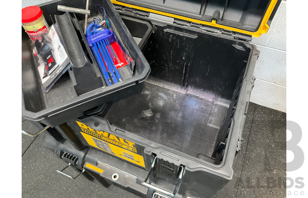 DeWALT Tough System Stackable Tool Storage Boxes with Tools