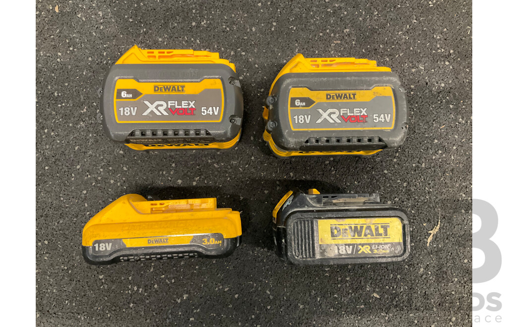 DeWALT 18V  Assorted Batteries - Lot of 4