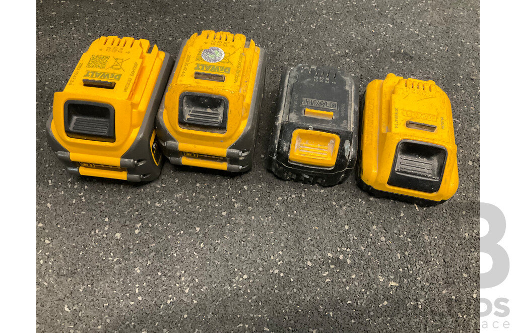 DeWALT 18V  Assorted Batteries - Lot of 4