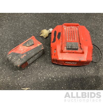 HILTI Battery Charger and Battery - Lot of 2