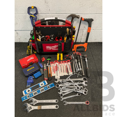 MILWAUKEE Packout Open Tote with Assorted Tools