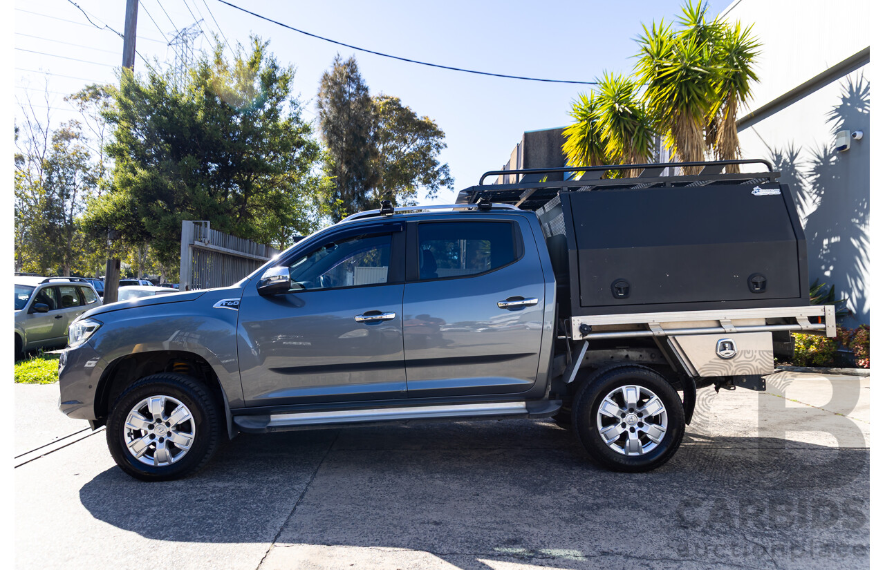 04/2018 LDV T60 Luxe (4x4) SK8C Double Cab Utility Lava Grey Metallic Turbo Diesel 2.8L