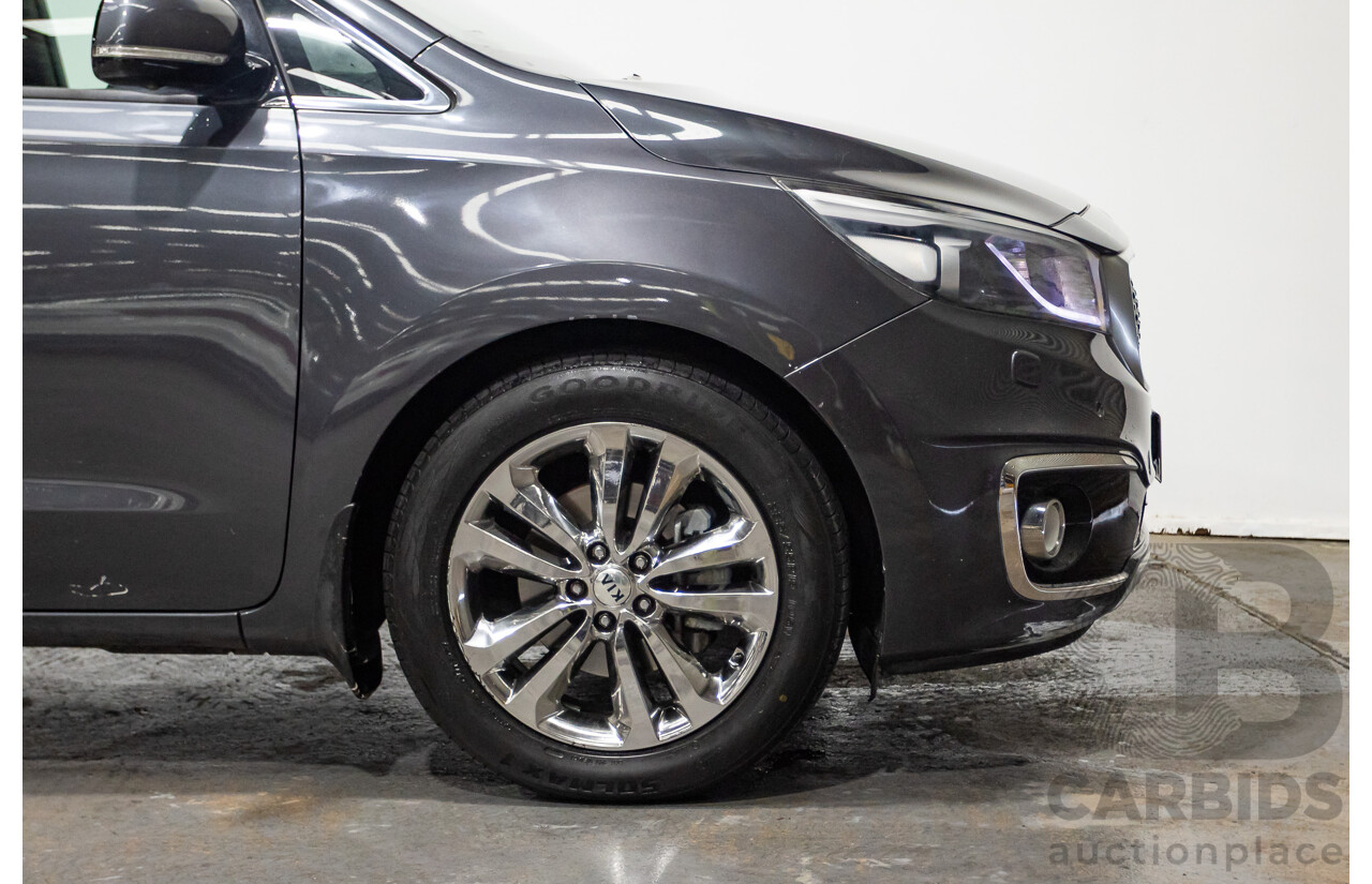 05/2015 Kia Carnival Platinum YP 4d Wagon Platinum Graphite Metallic Turbo Diesel 2.2L