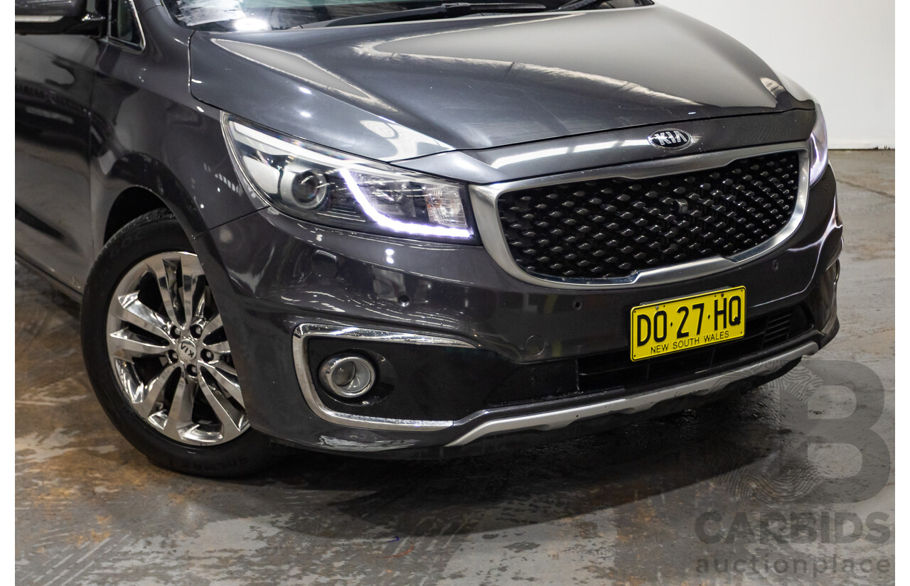 05/2015 Kia Carnival Platinum YP 4d Wagon Platinum Graphite Metallic Turbo Diesel 2.2L