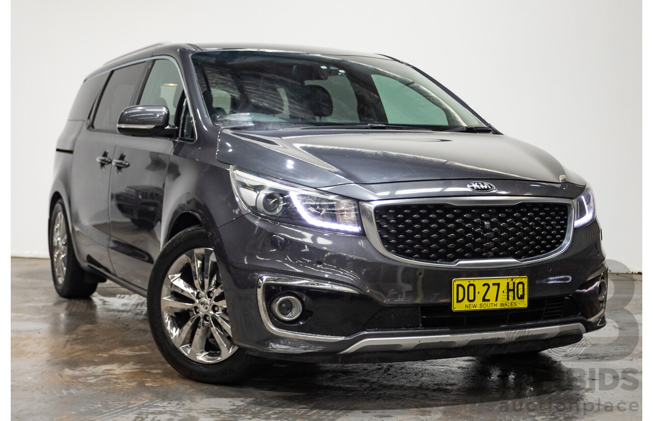 05/2015 Kia Carnival Platinum YP 4d Wagon Platinum Graphite Metallic Turbo Diesel 2.2L