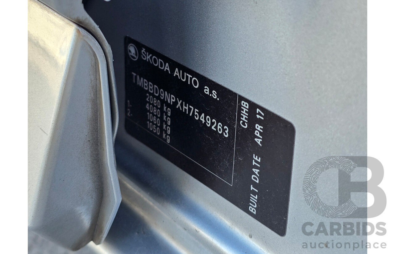 07/2017 Skoda Superb 162TSI NP MY17 4d Sedan Brilliant Silver Metallic Turbo 2.0L