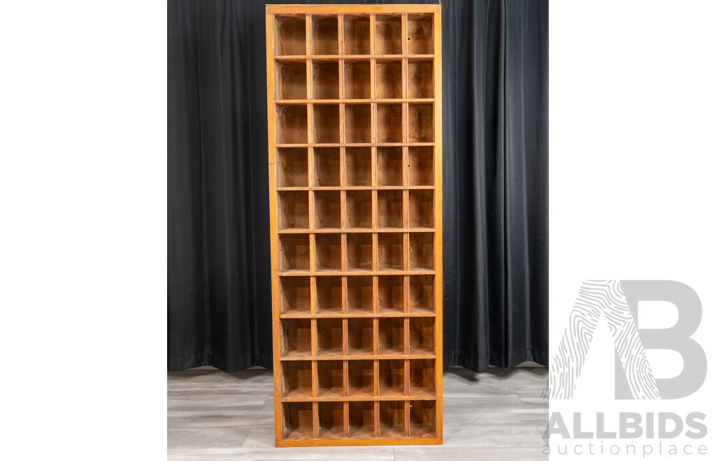 Bespoke Timber Pigeon Hole Wall Unit