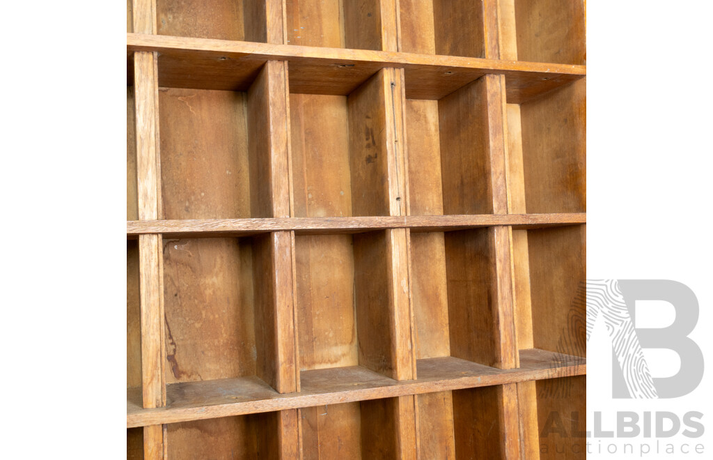 Bespoke Timber Pigeon Hole Wall Unit