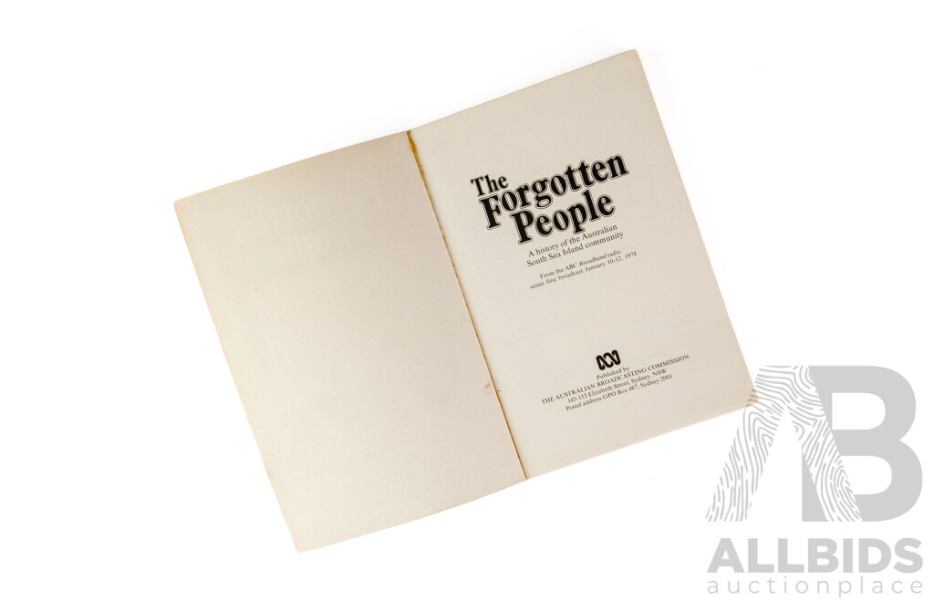 First Edition 'Triumph in the Tropics'  Sir Raphael Cilento, Smith & Paterson, 1959, Hardcover, Along with 'The Forgotten People' by Clive Moore, Australian Broadcasting Commission, 1979