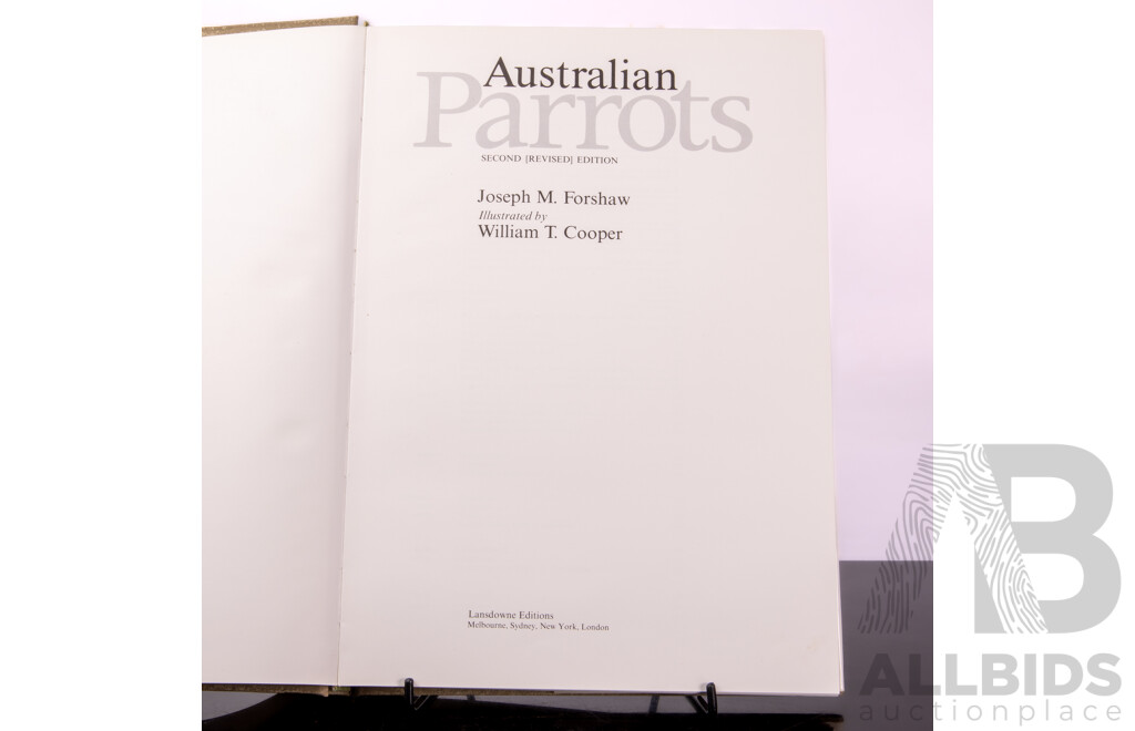 Australian Parrots by Forshaw & Cooper, Birds of the Antarctic by E Wilson & B Roberts & Zygaenid Moths of Australia by G M Tarmann