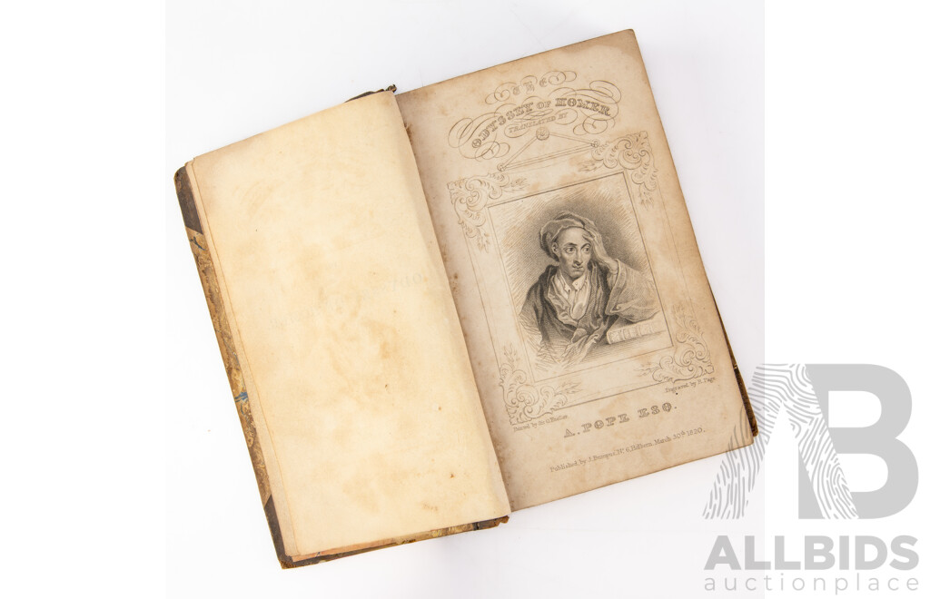 Selectae E Profanis Scriptoribus Historiae, London, 1784, Along with Popes Odyssy of Homer, 1820, Both Harcovers