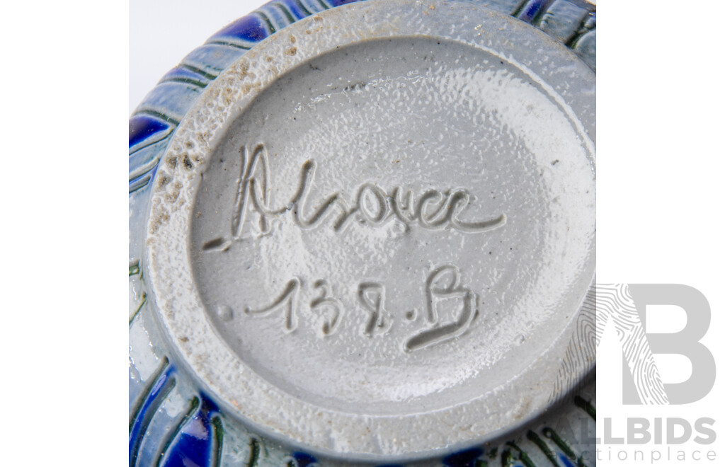 Collection Items Including Pair Kosta Boda Snowball Votives, Two Studio Pottery Vases, Four Pieces Antique Dresden Porcelain, Belleek Porcelain Vase & Millefiori Vase