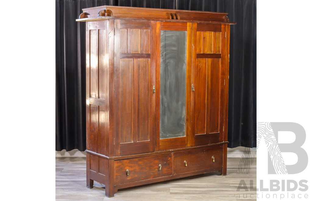 Late Edwardian Mahogany Wardrobe
