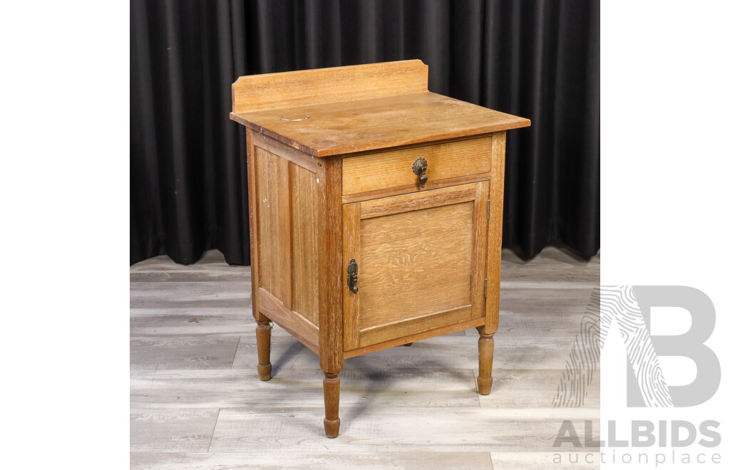 Edwardian Timber Pot Cupboard