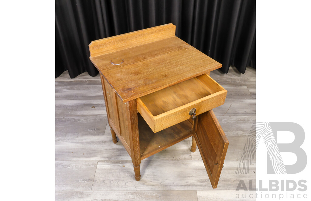 Edwardian Timber Pot Cupboard