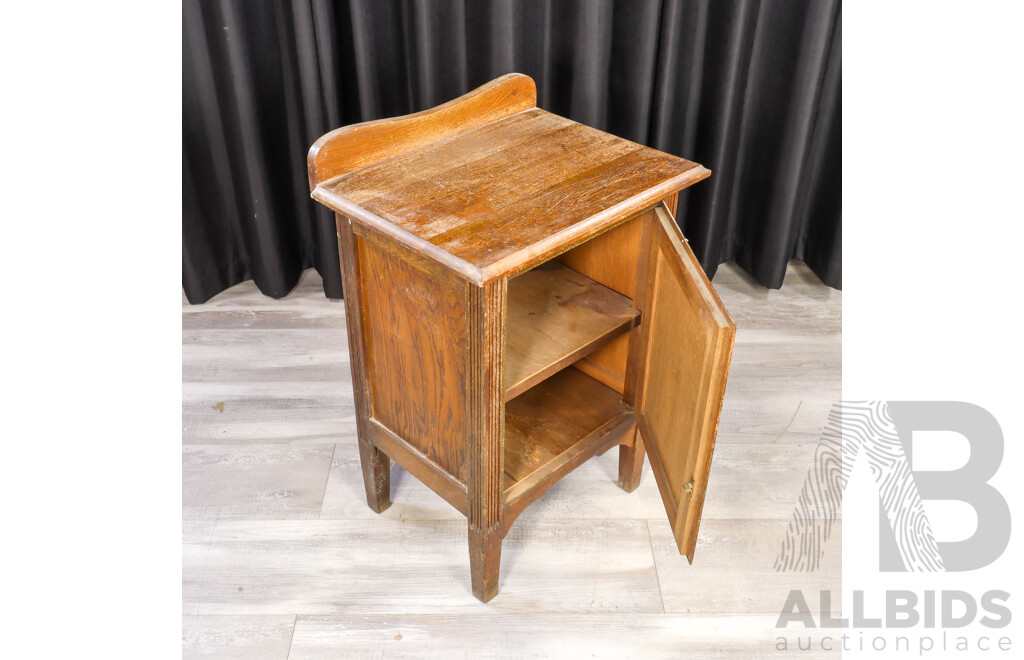 Single Door Oak Pot Cupboard