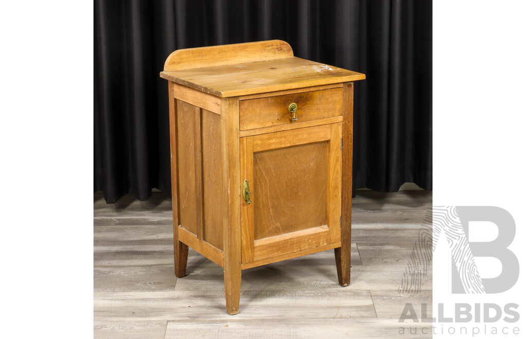 Art Deco Timber Pot Cupboard