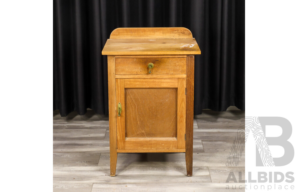 Art Deco Timber Pot Cupboard