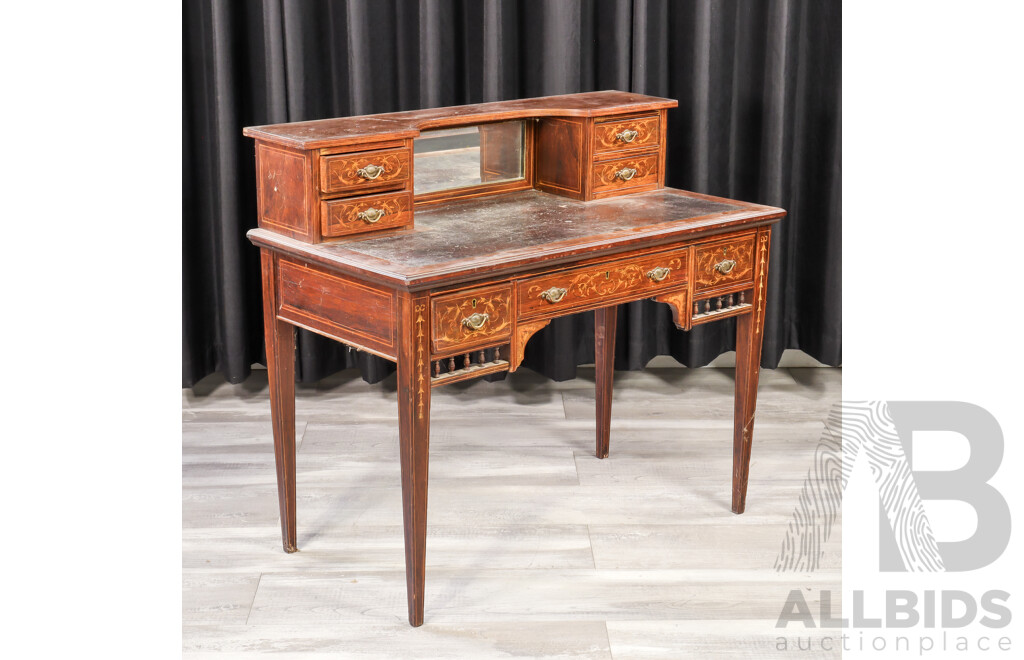 Early Victorian Rosewood Ladies Writing Desk