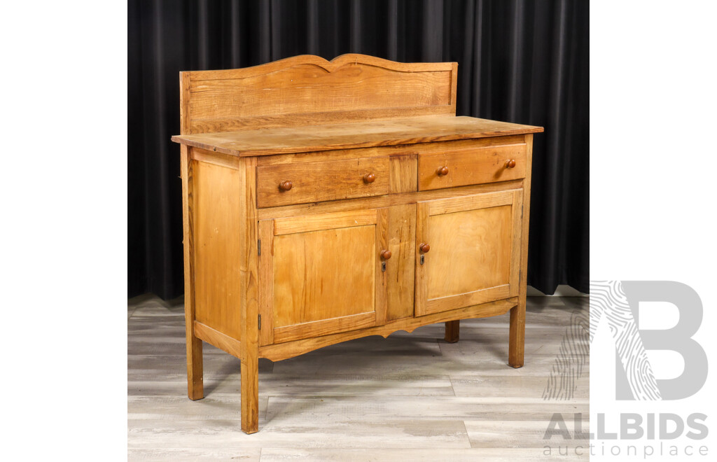 Raw Pine Elevated Sideboard