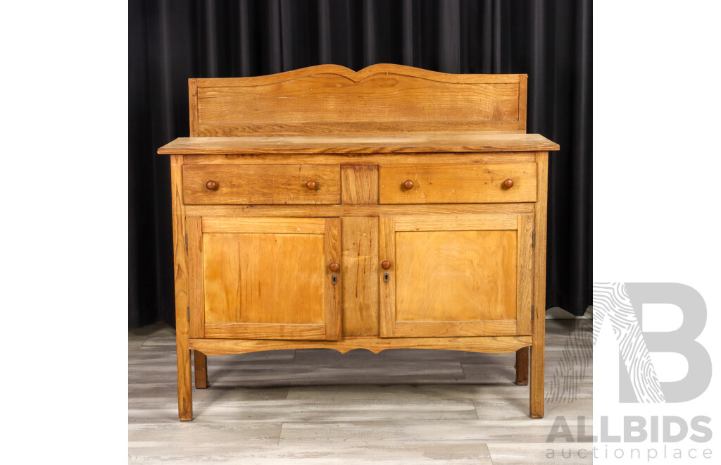 Raw Pine Elevated Sideboard