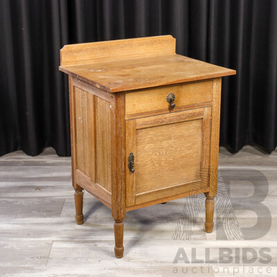 Edwardian Timber Pot Cupboard